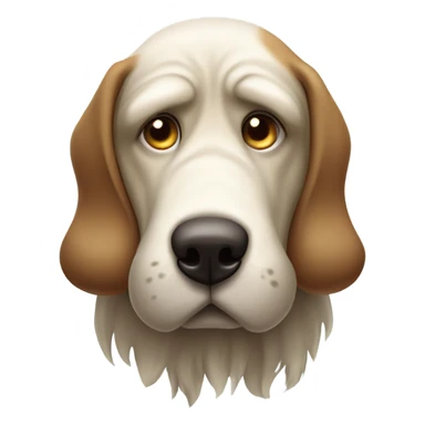 ugly fat sad dog sticker