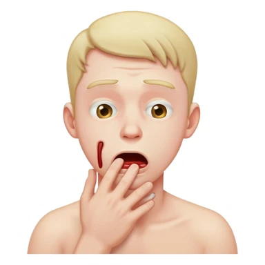 a guy chocking himself sticker