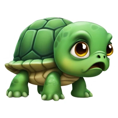 Really angry cute turtle sticker