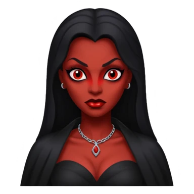 vampira pele negra olho vermelho  sticker