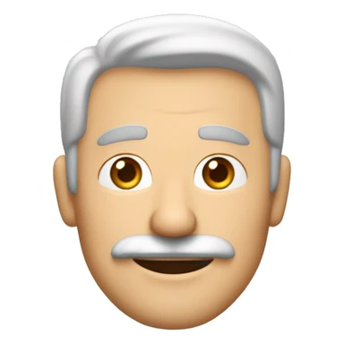 hombre de 55 años con un poco de canas de piel blanca con un poco de arrugas, sonrisa agradable sin gafas ni bigote sticker