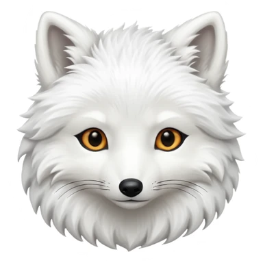 White fox emoji sticker