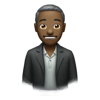 A creepy guy with a breath mint sticker