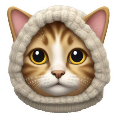 Cat in sweater sticker