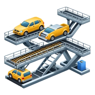 automobile plant with a conveyor sticker