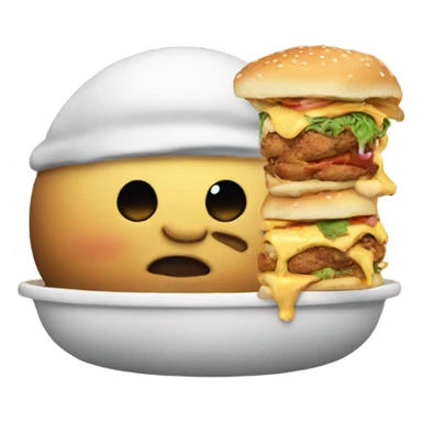 Big just eating too much food god big sticker