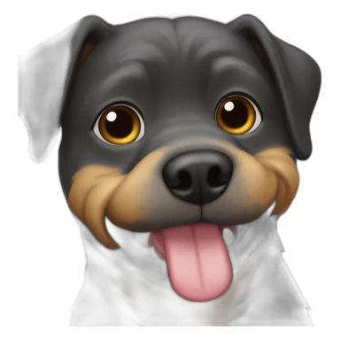 In chien qui fait des bisous à son maître sticker