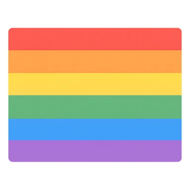 classic rainbow pride flag with horizontal stripes and vibrant colors sticker