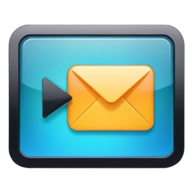 video file icon, modern design, play button sticker