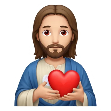 jesus holding a heart sticker