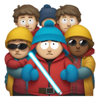 Cartman with a lightsaber  sticker