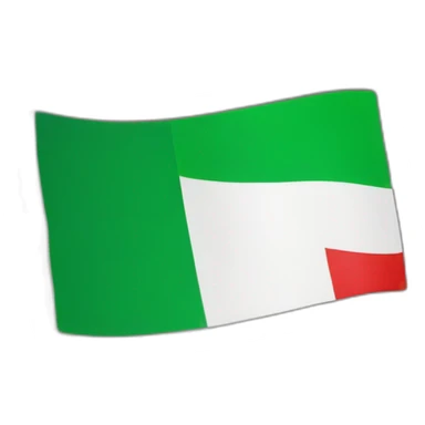 A glass-easted Italian flag sticker