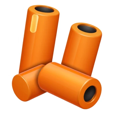 orange cylindrical pieces rouded on each end  sticker