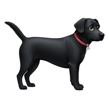 Black dog sticker