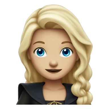  Blond girl with blue eyes dressed as witch sticker