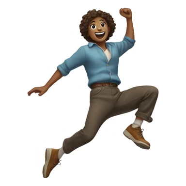 Jumping for joy sticker