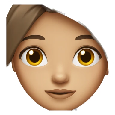 brunette girl with brown eyes sticker