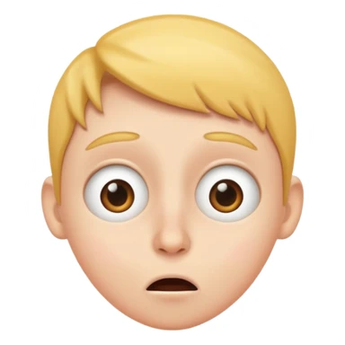 surprised face no nose sticker