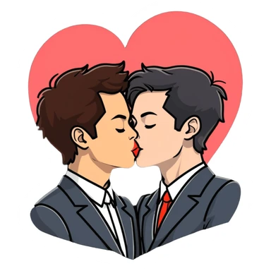 harry styles and louis tomlinson kissing sticker
