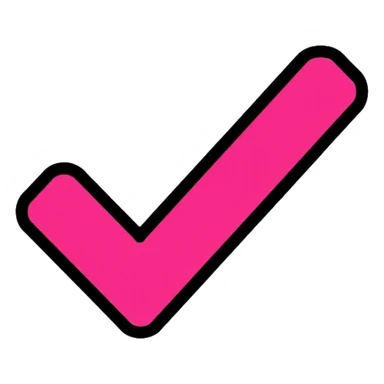 hot pink checkmark sticker