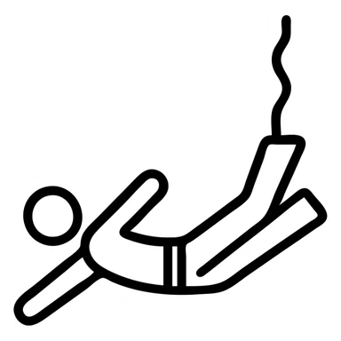 minimalist silhouette of a person bungee jumping sticker