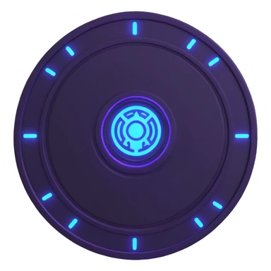$PORTAL coin with embossed logo, blue and purple glowing accents sticker