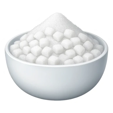 white sugar in bowl sticker