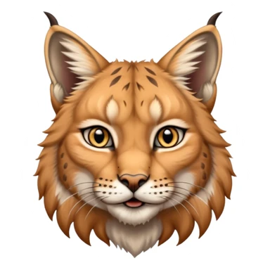 A high-resolution photo-realistic digital illustration of a majestic young lynx, chest upward A high-resolution, photo-realistic digital illustration of a majestic young Eurasian lynx, shown from the chest upward.  sticker