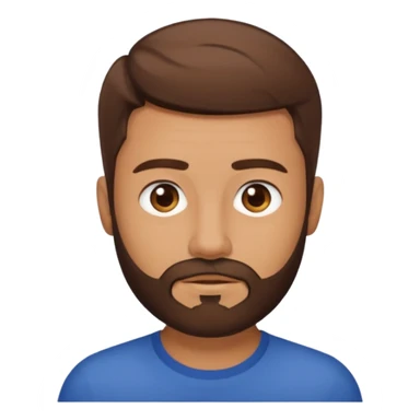 a man with short hair and beard no mustache sticker