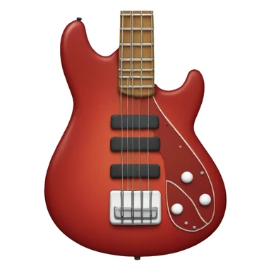 red bass guitar sticker