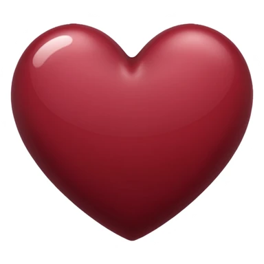 Maroon heart with no background sticker