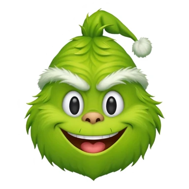 Grinch emoji laughing sticker
