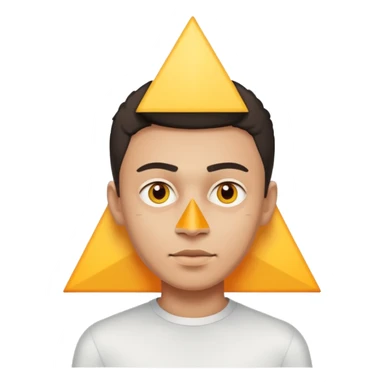 full body orange domestic shorthair slim cat with yellow/orange eyes with a white triangle on his nose sticker