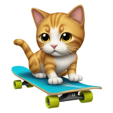 cat on a skateboard  sticker
