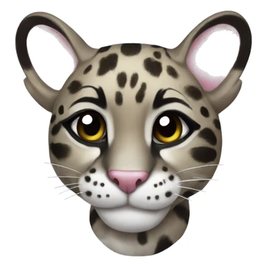 clouded leopard with fairy wings sticker