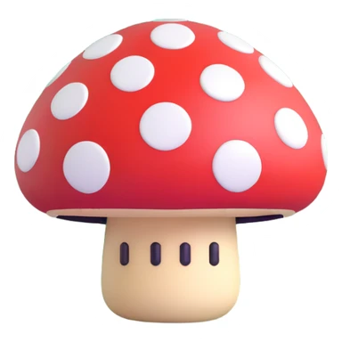 Super Mario red mushroom with white spots sticker