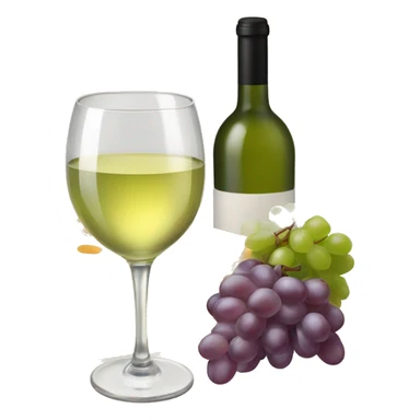 White wine, cheese, grapes sticker