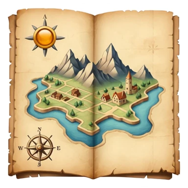 exploration map sticker