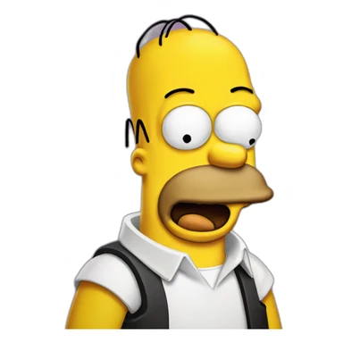 Homer simpson donut sticker