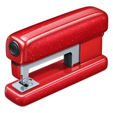 red glitter office supplies sticker