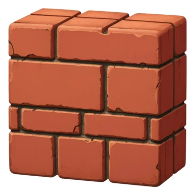 red brick block sticker
