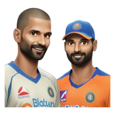 Shikhar dhawan and Jesus in one frame sticker