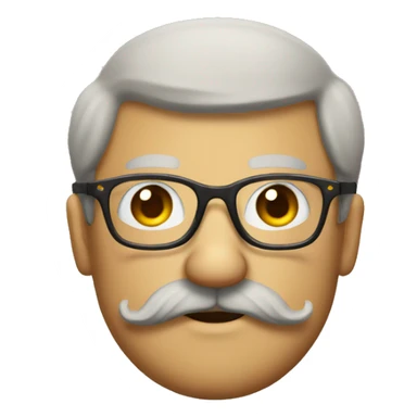 A bog with a mostache and glasses sticker