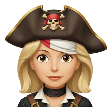 Pirate avec la tete de brigite macron sticker