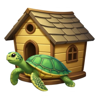 pet turtle in water house sticker