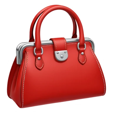 red letaher purse sticker