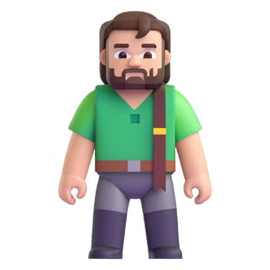 Jack Black as a Minecraft character sticker
