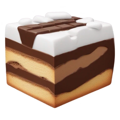 A mallomar that is cut in half so you can see the different layers clearly sticker