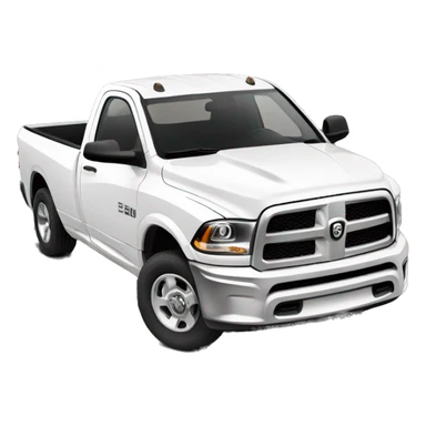white ram truck single cab sticker