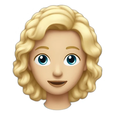 anglais pâle avec des cheveux blond et des yeux bleu sticker